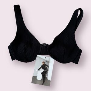 NWT naked wardrobe black ribbed bralette